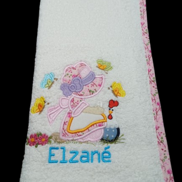 Applique Girl & Chicken 