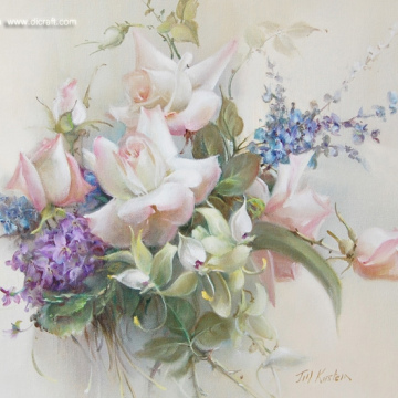 No 4 Wild Orchids, Violets, Roses & Blue Salvia A4